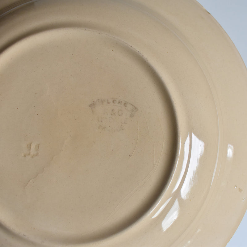 Antique Deep Plate K&G Lunéville Flore C