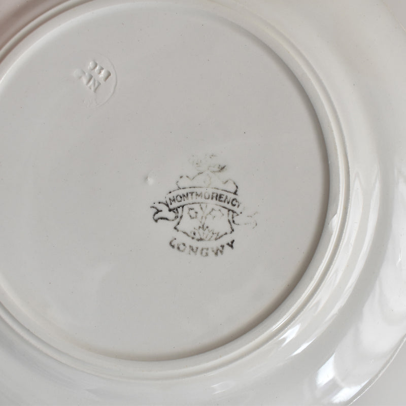 Antique Dessert Plate, Longwy, Montmorency A