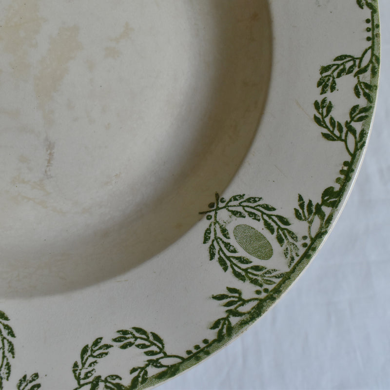 Antique Deep Plate U&C Sarreguemines Arcole