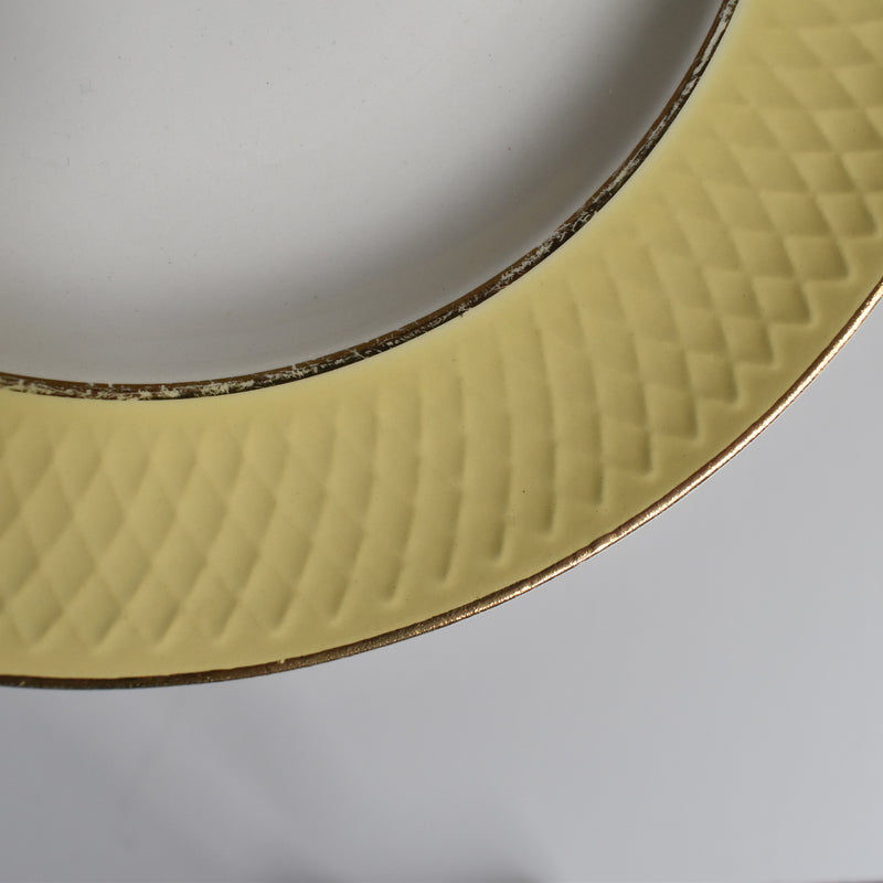 Vintage Deep Plate, Moulin des Loups, Jaune, B