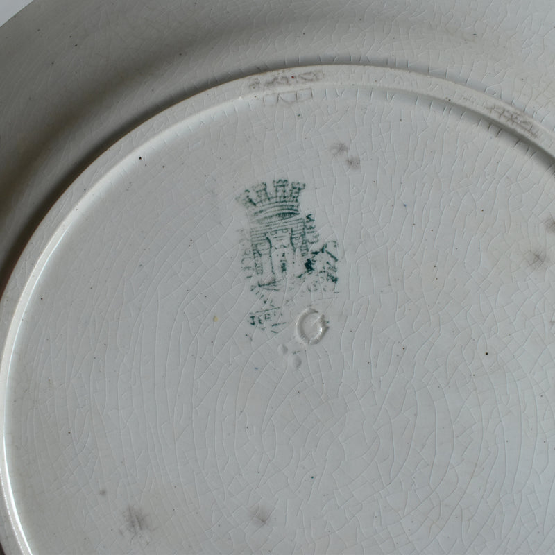 Antique Plate Gien Laurier B