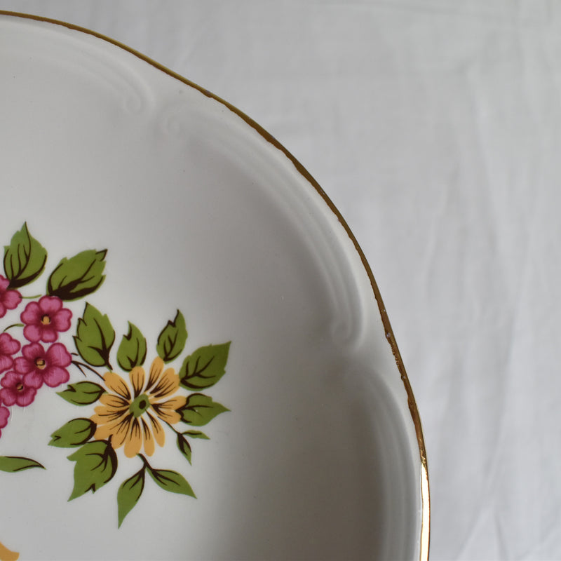Vintage Deep Plate Gien Floréal A