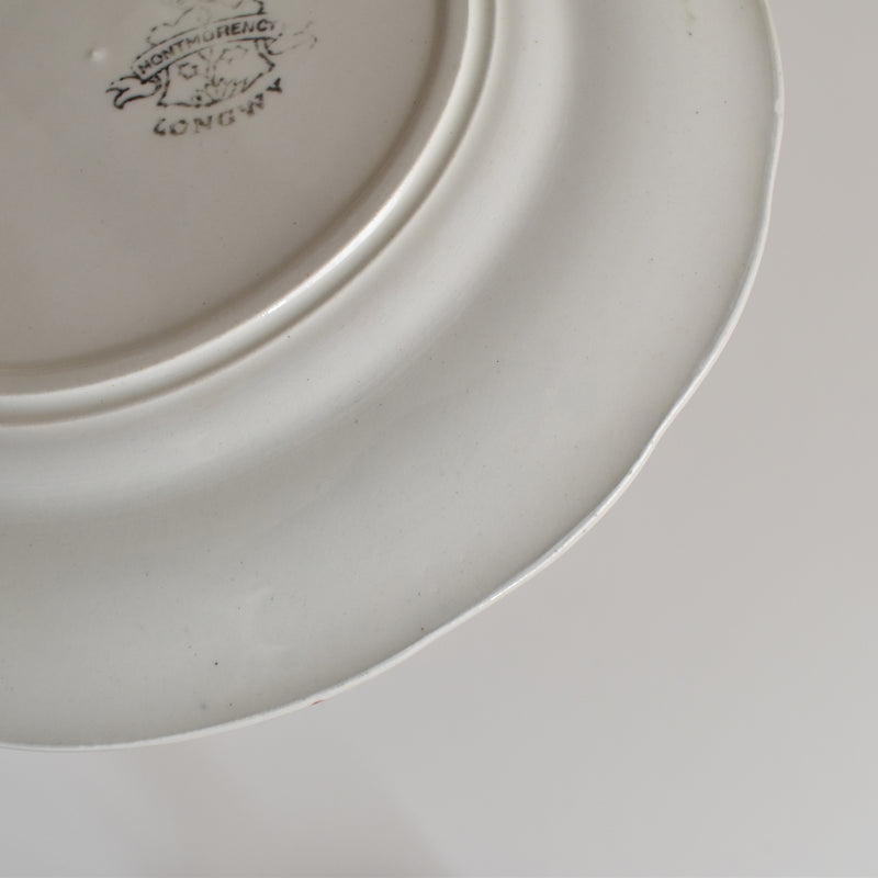 Antique Dessert Plate, Longwy, Montmorency A