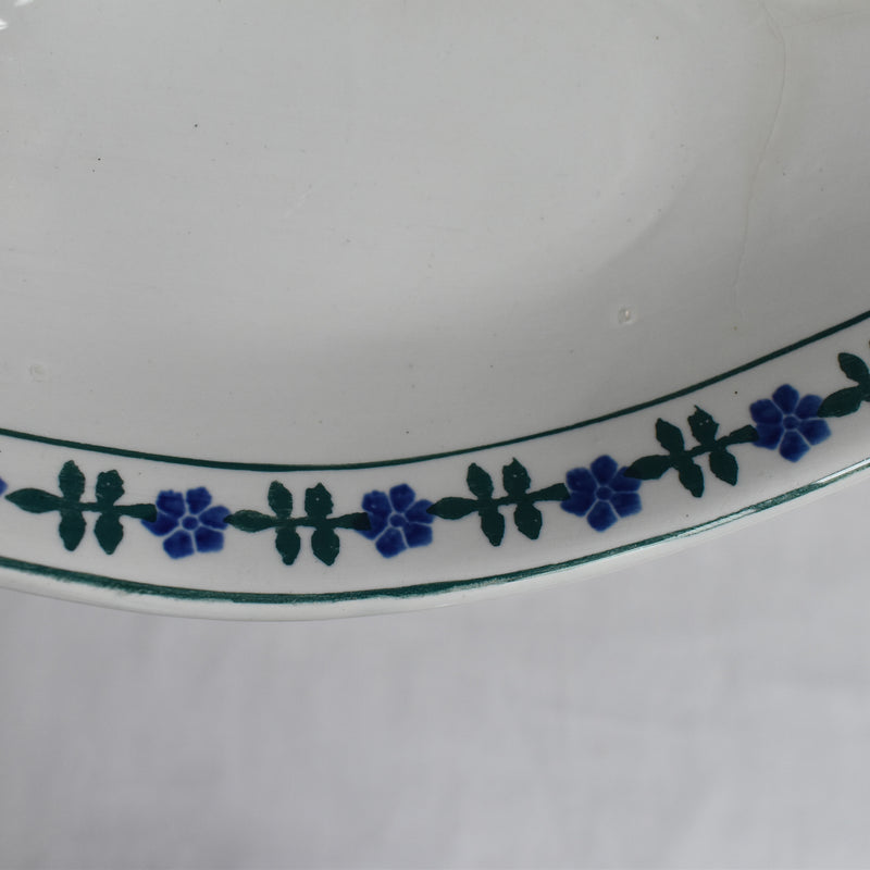 Antique Raviere Saint Amand Fleur Bleu