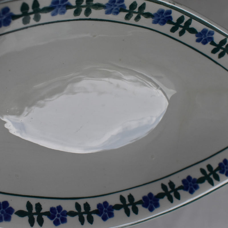 Antique Raviere Saint Amand Fleur Bleu