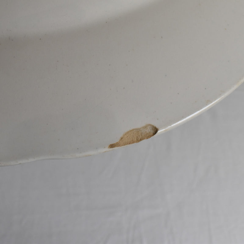 Antique Round Deep Plate, Longwy Muguet (Lily of the Valley)