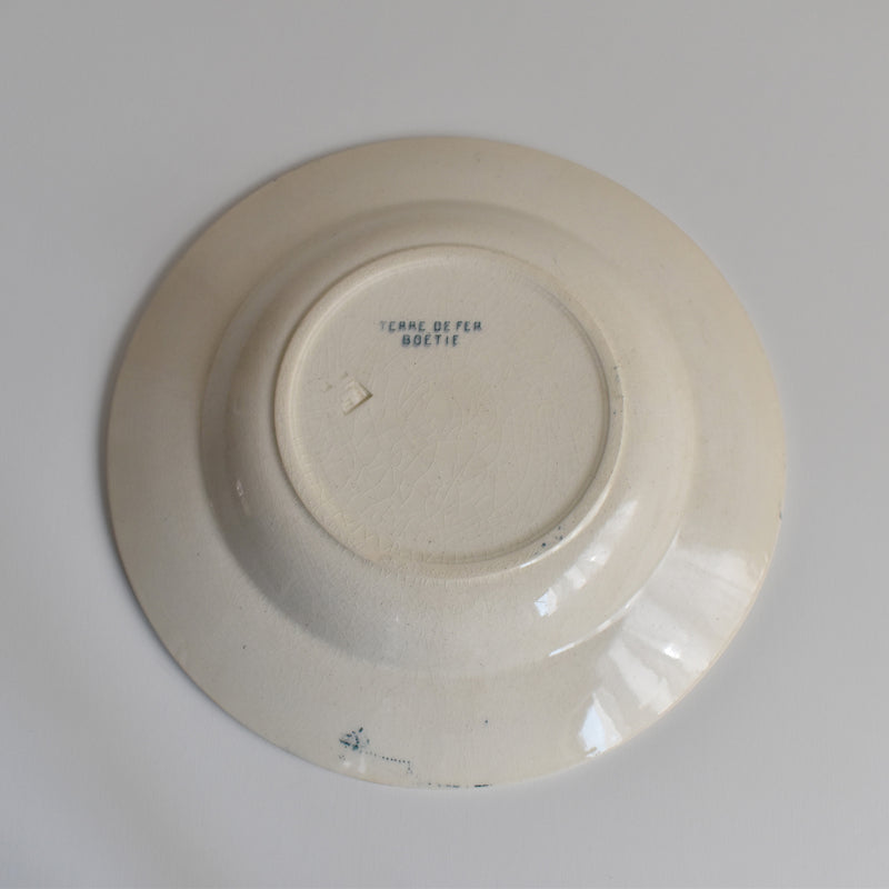 Antique Deep Plate TERRE DE FER Boëtie A
