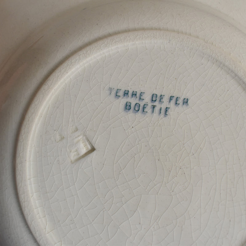 Antique Deep Plate TERRE DE FER Boëtie A