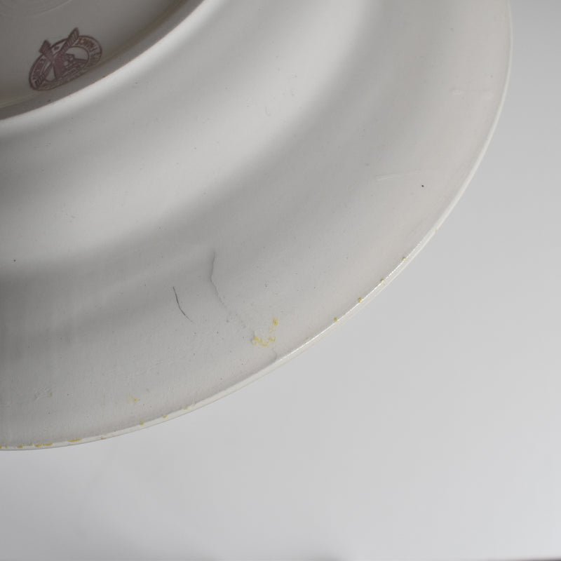 Vintage deep plate, Moulins des Loups, Jaune C