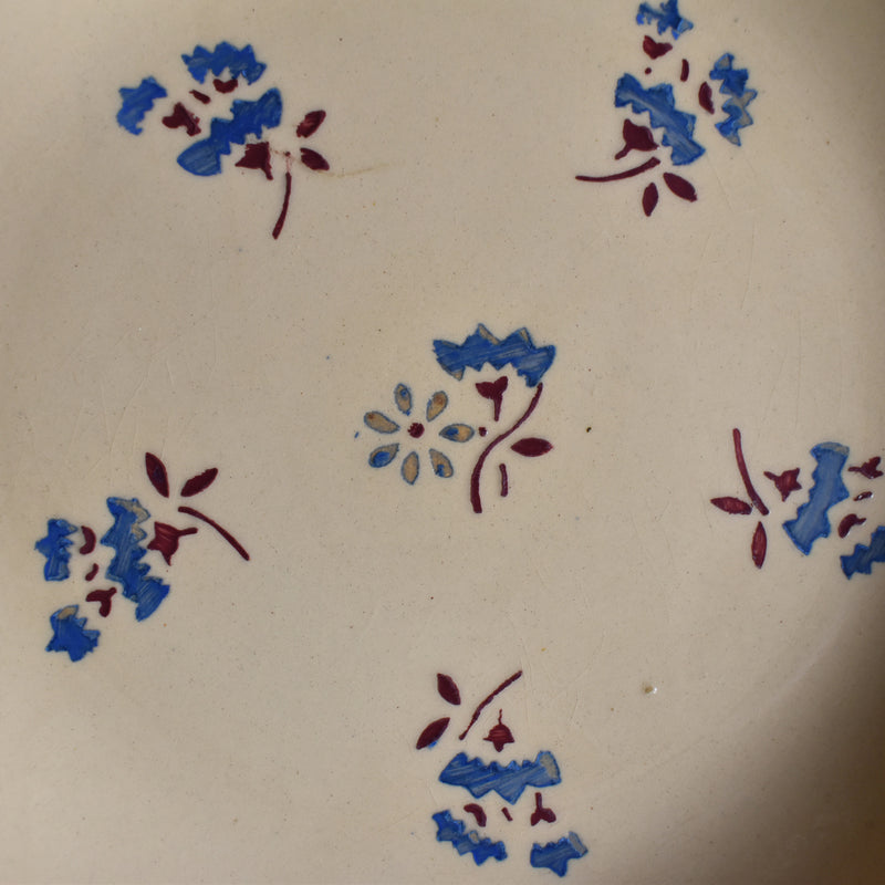 Antique Deep Plate K&G Lunéville Flore C
