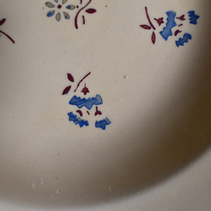 Antique Deep Plate K&G Lunéville Flore C