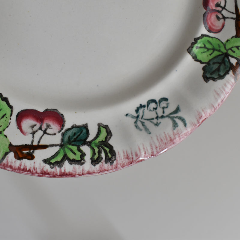 Antique Dessert Plate, Longwy, Montmorency A