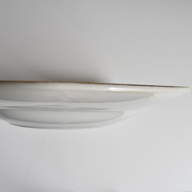 Vintage deep plate, Moulins des Loups, Jaune C