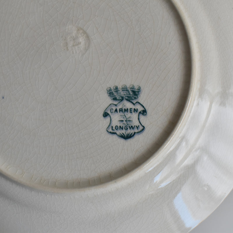 Antique Plate Longwy Carmen C