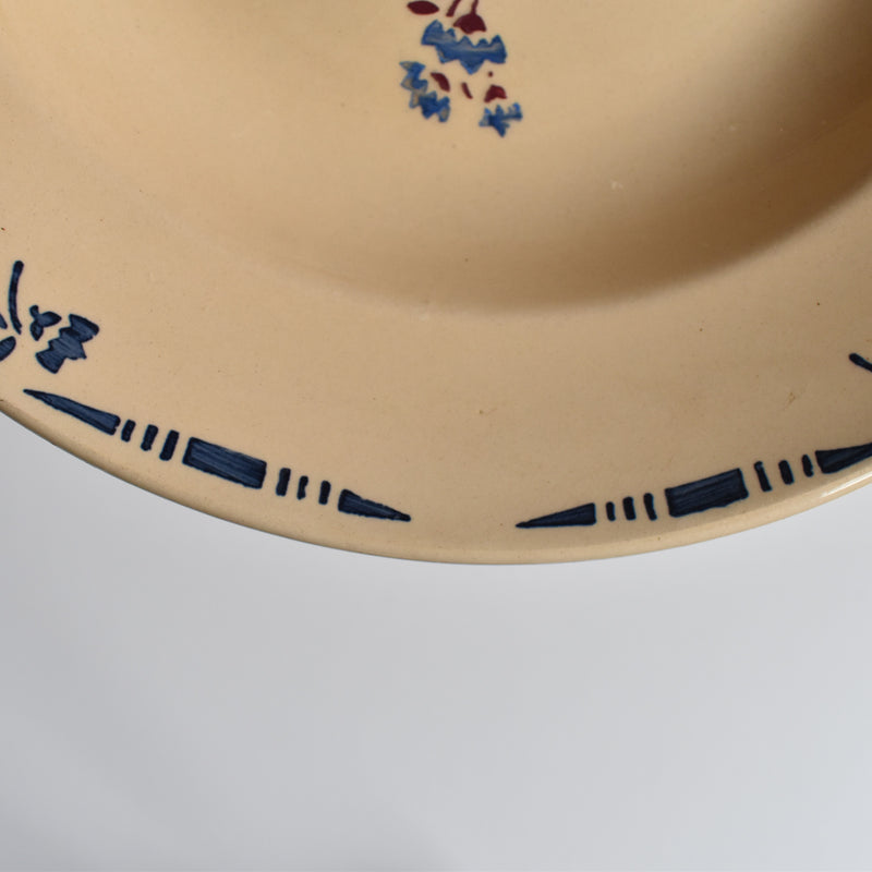 Antique Deep Plate K&G Lunéville Flore C