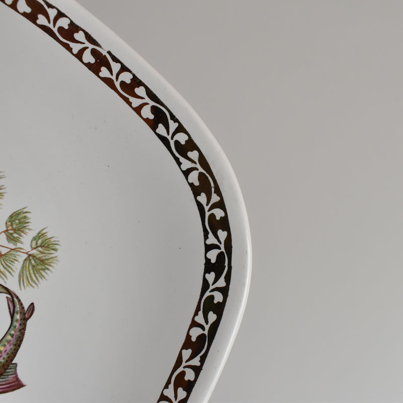 Vintage plate, Longchamp, Poisson Truite Arc-en-ciel (Rainbow Trout)