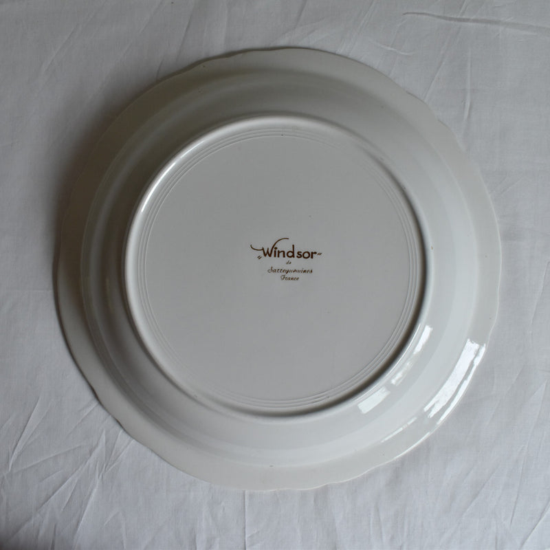 Antique deep dish Sarreguemines Windsor