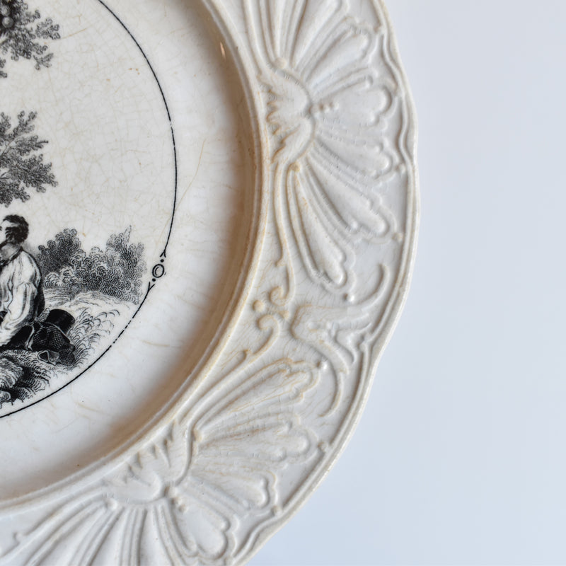 Antique Decorative Plate: Sarreguemines "Le Déjeuner sur l'herbe"