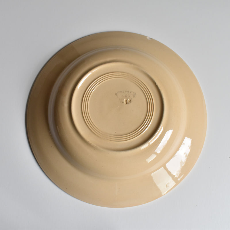 Antique Deep Plate K&G Lunéville Flore D