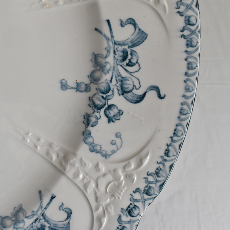 Antique Large Round Plate, Lonhwy Muguet (Lily of the Valley)