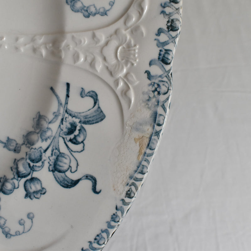 Antique Large Round Plate, Lonhwy Muguet (Lily of the Valley)