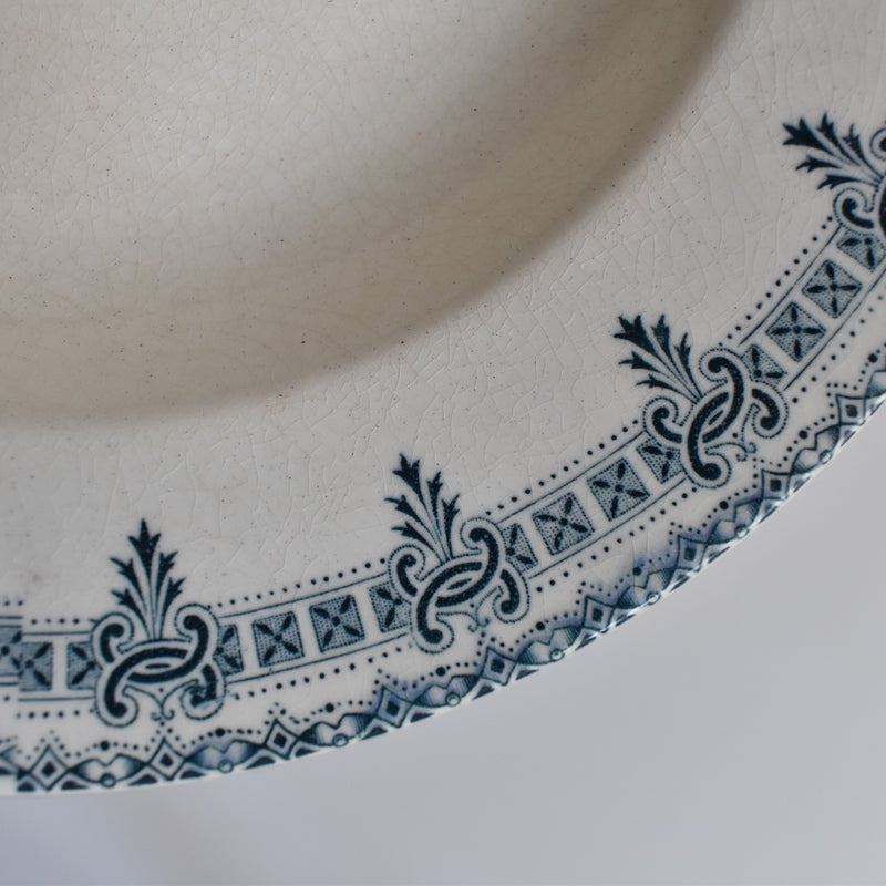 Antique Deep Plate TERRE DE FER Boëtie A