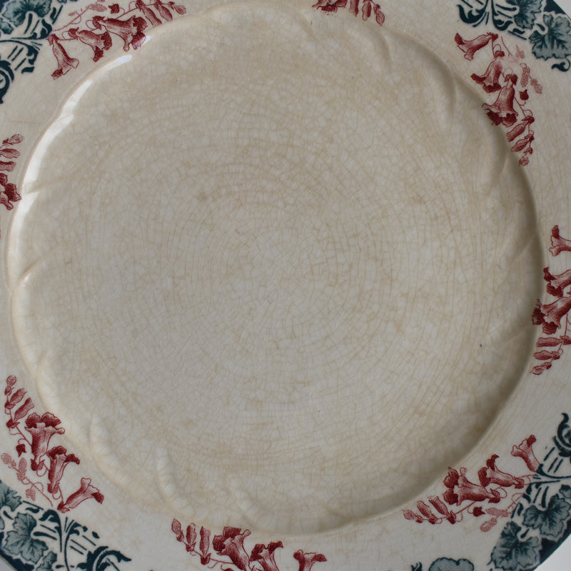 Antique Plate Longwy Carmen C
