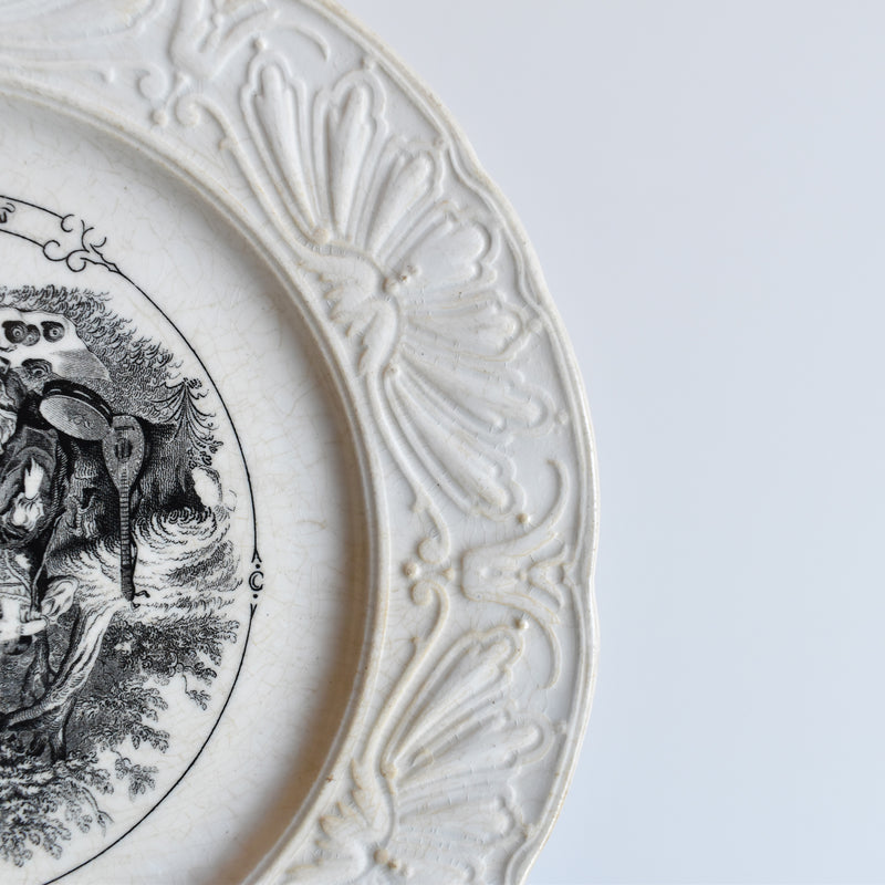 Antique Decorative Plate: Sarreguemines "Le Déjeuner sur l'herbe"