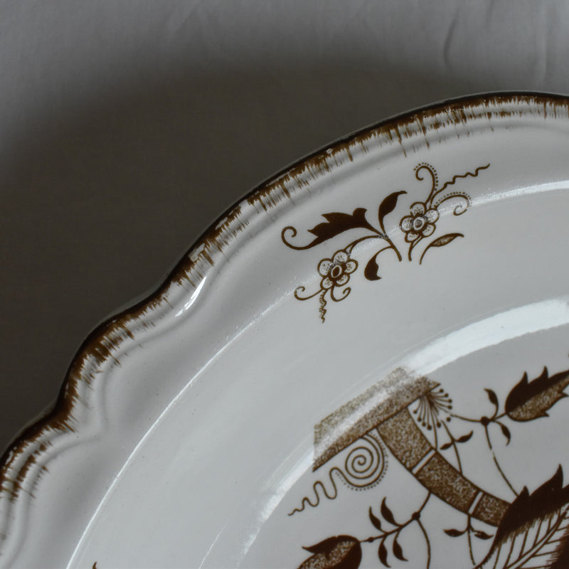 Antique deep dish Sarreguemines Windsor