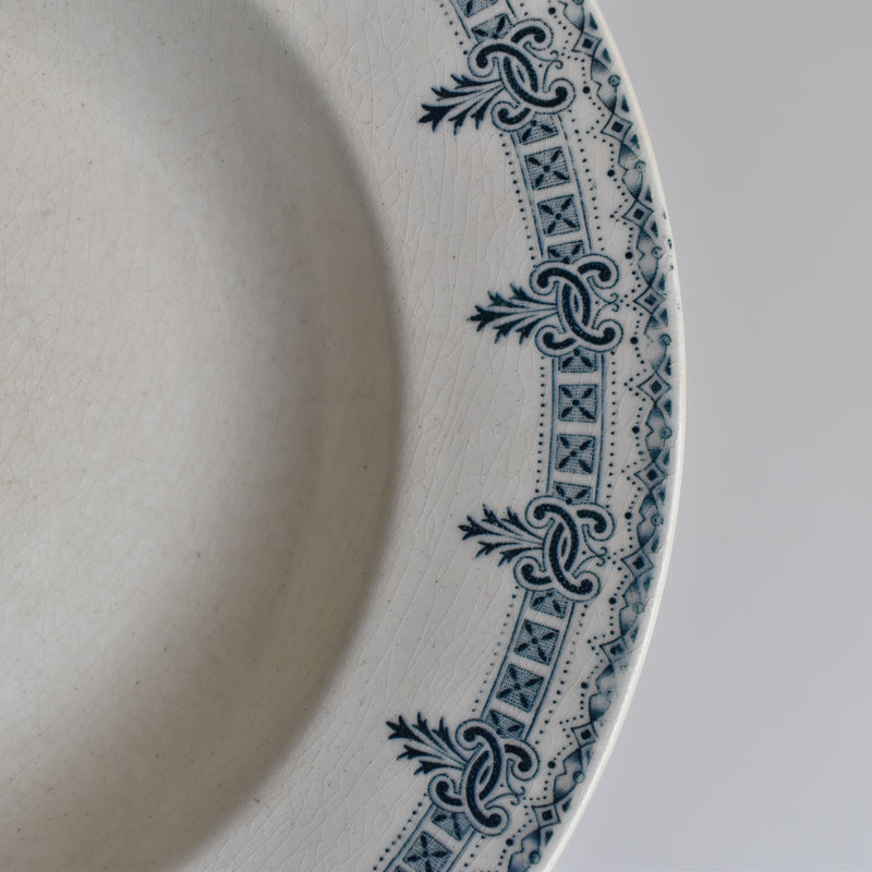 Antique Deep Plate TERRE DE FER Boëtie A