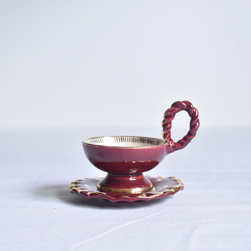 ア.ドラサンヴァル A.Dressinval ミニカップ＆ソーサー  レッド