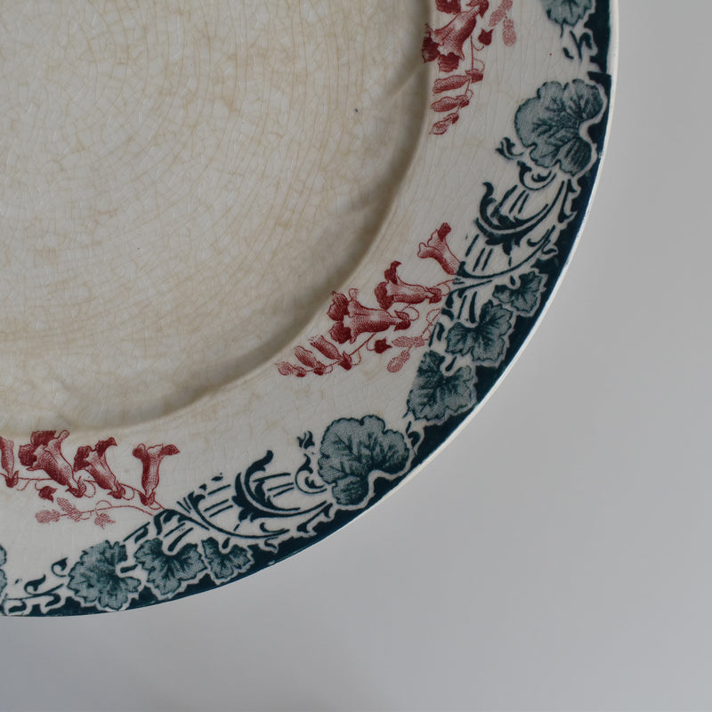 Antique Plate Longwy Carmen C