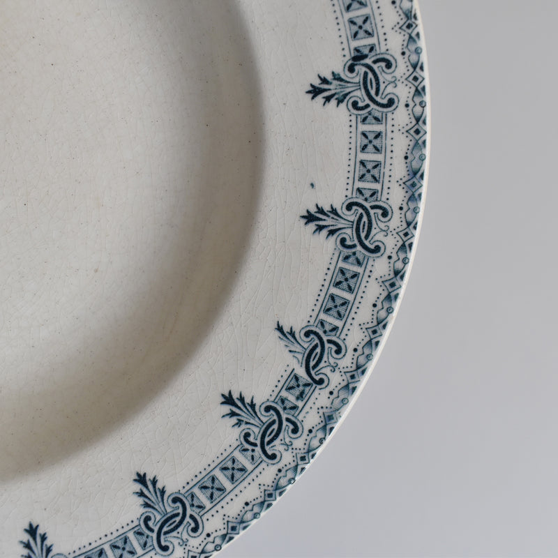 Antique Deep Plate TERRE DE FER Boëtie A