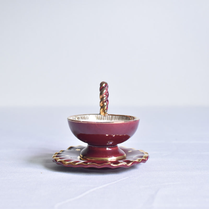 ア.ドラサンヴァル A.Dressinval ミニカップ＆ソーサー  レッド