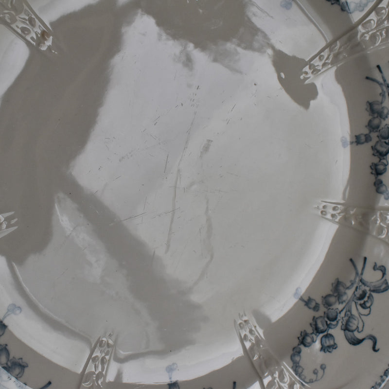 Antique Large Round Plate, Lonhwy Muguet (Lily of the Valley)
