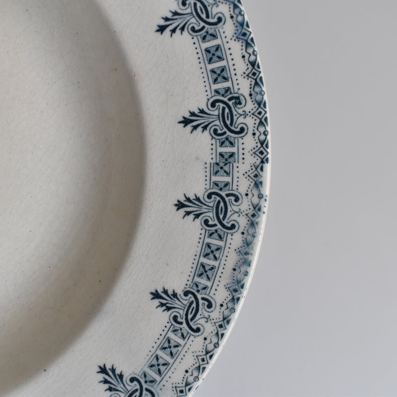 Antique Deep Plate TERRE DE FER Boëtie A