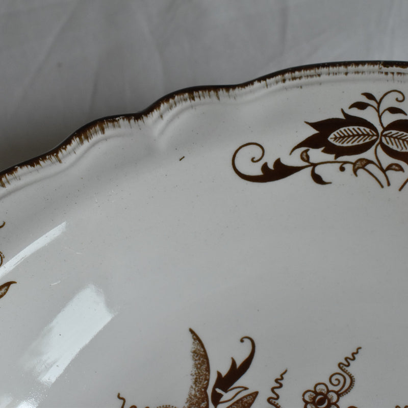 Antique deep dish Sarreguemines Windsor