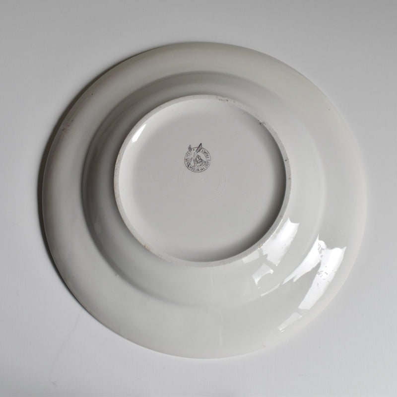 Vintage deep plate, Mulandru, yellow, D