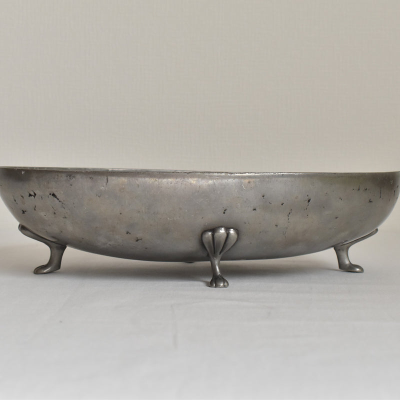 Vintage Pewter Oval Coupe