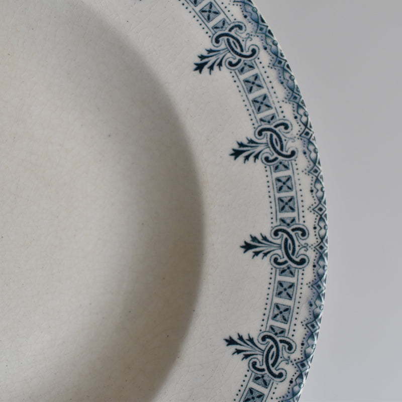 Antique Deep Plate TERRE DE FER Boëtie A