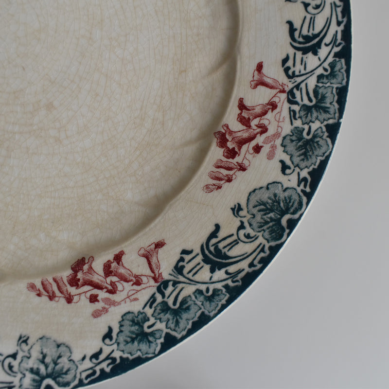 Antique Plate Longwy Carmen C