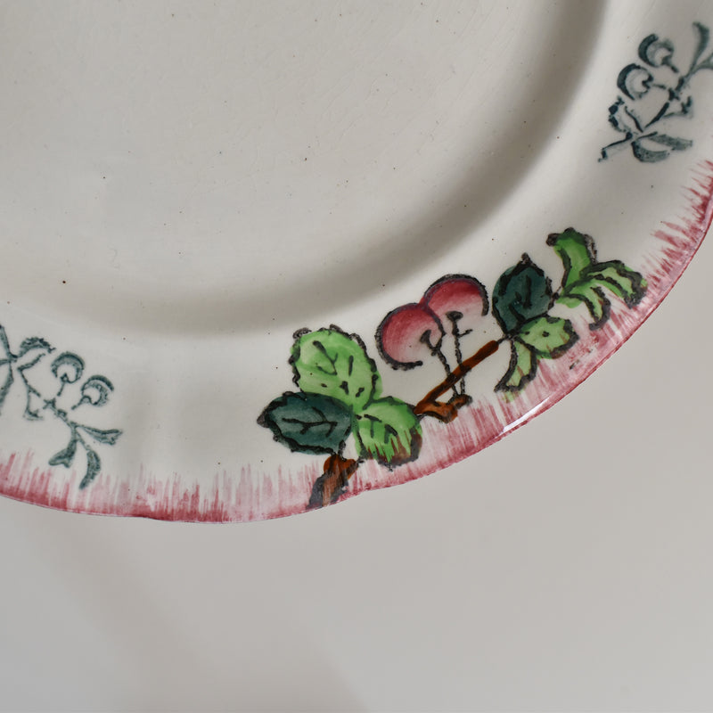 Antique Dessert Plate, Longwy, Montmorency B