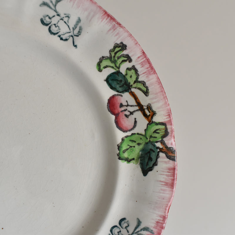 Antique Dessert Plate, Longwy, Montmorency B