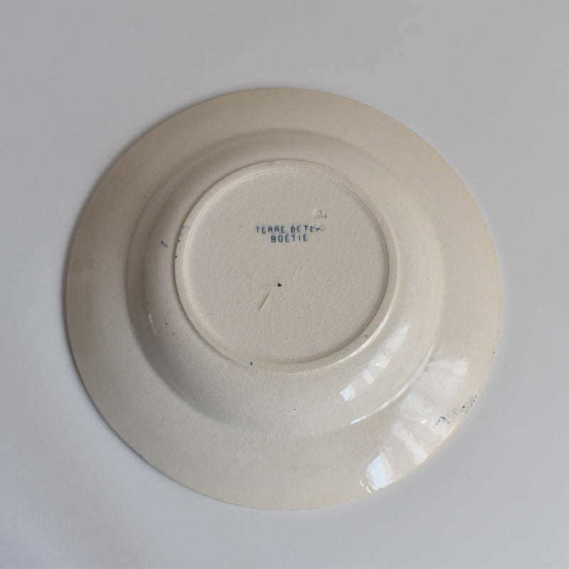Antique deep plate TERRE DE FER Boëtie B