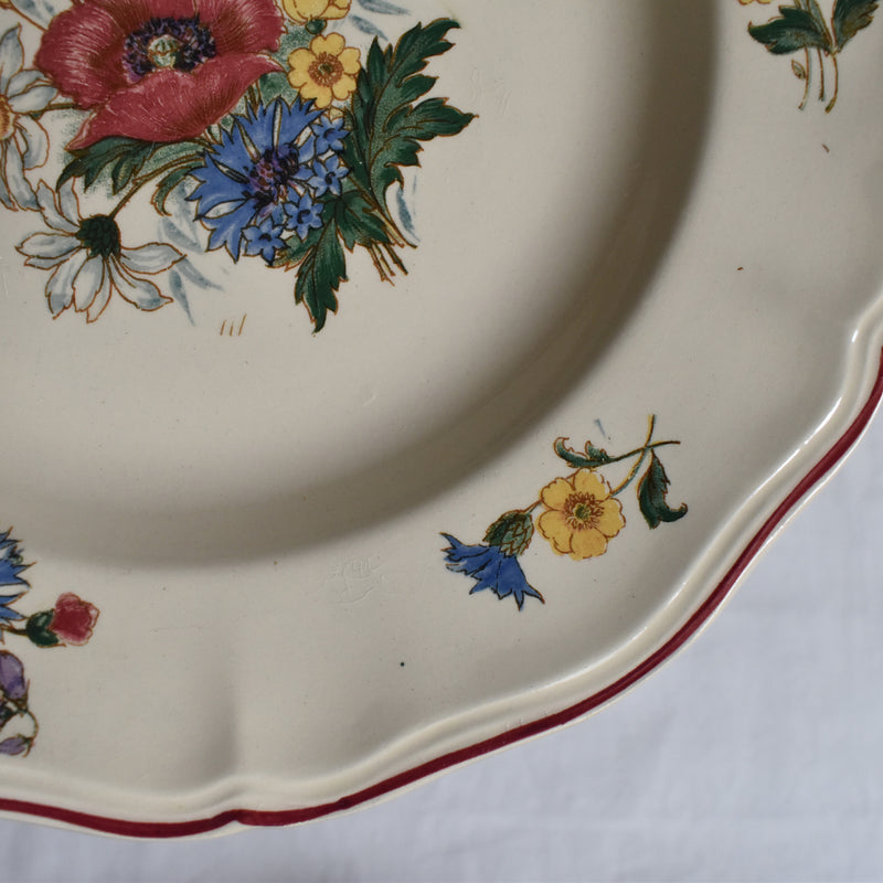 Vintage Deep Plate Digoin & Sarreguemines Agreste A