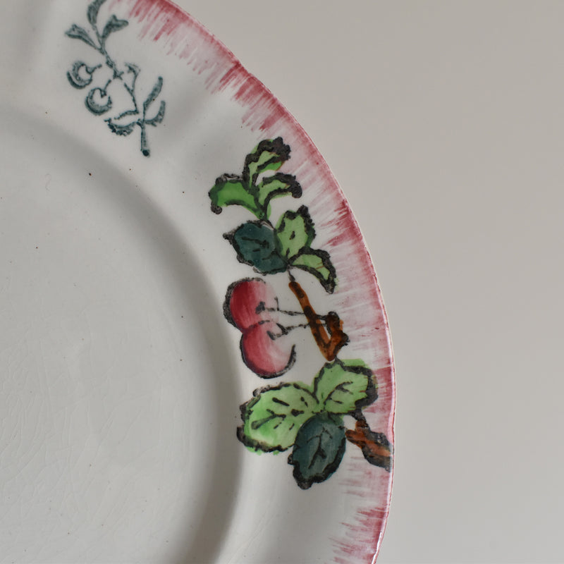 Antique Dessert Plate, Longwy, Montmorency B