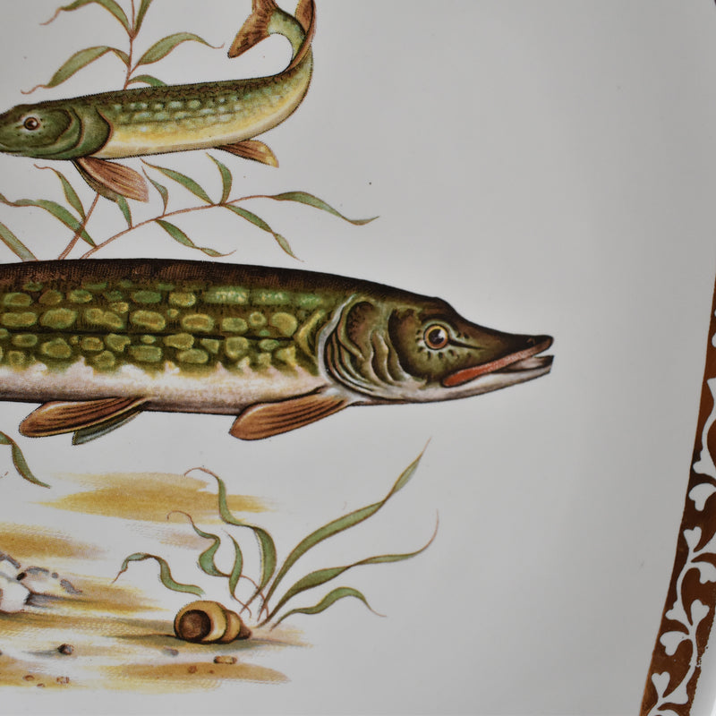 Vintage plate, Longchamp, Poisson Brochet (Pike)