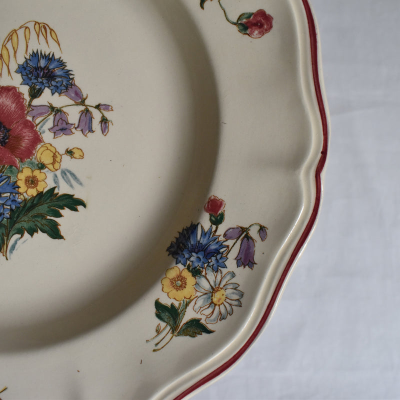 Vintage Deep Plate Digoin & Sarreguemines Agreste A