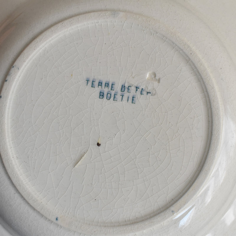 Antique deep plate TERRE DE FER Boëtie B