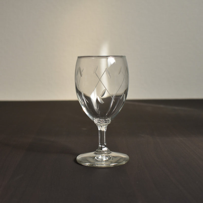Vintage glass, stemmed, A